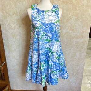 Lilly Pulitzer Blue and Green Floral Dress